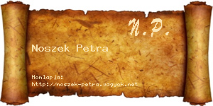 Noszek Petra névjegykártya